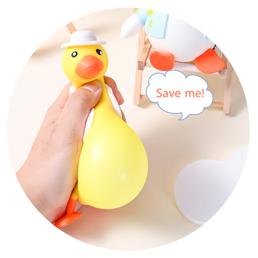 Kletshuts™ SqueezeDuck: Squishy Anka Stress Avlastning Leksak