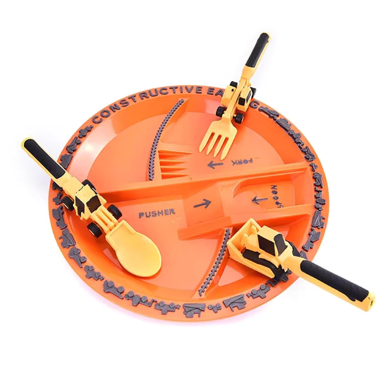 Kletshuts™ CarCutlery: BarnKonstruktion Bestick Set