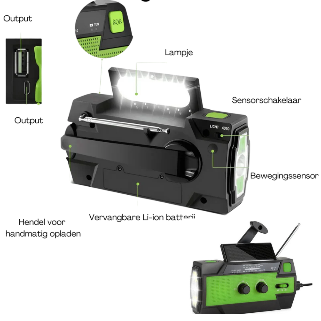 EmergencyRadio - Multifunktionell Solcellsdriven Radio