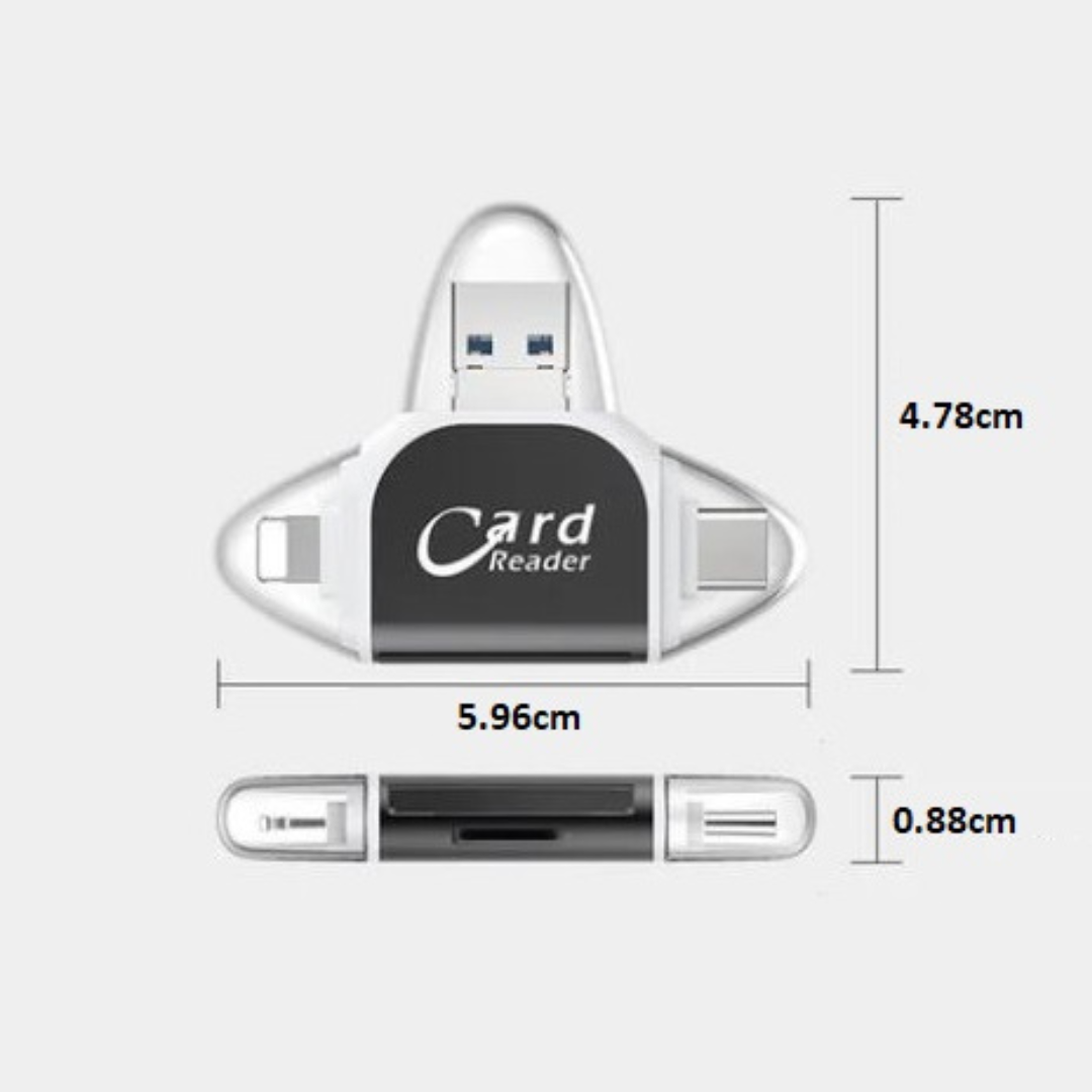 CardReader - Multi-Port 4 i 1 Universal SD TF Kortläsare