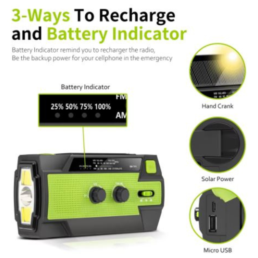 EmergencyRadio - Multifunktionell Solcellsdriven Radio