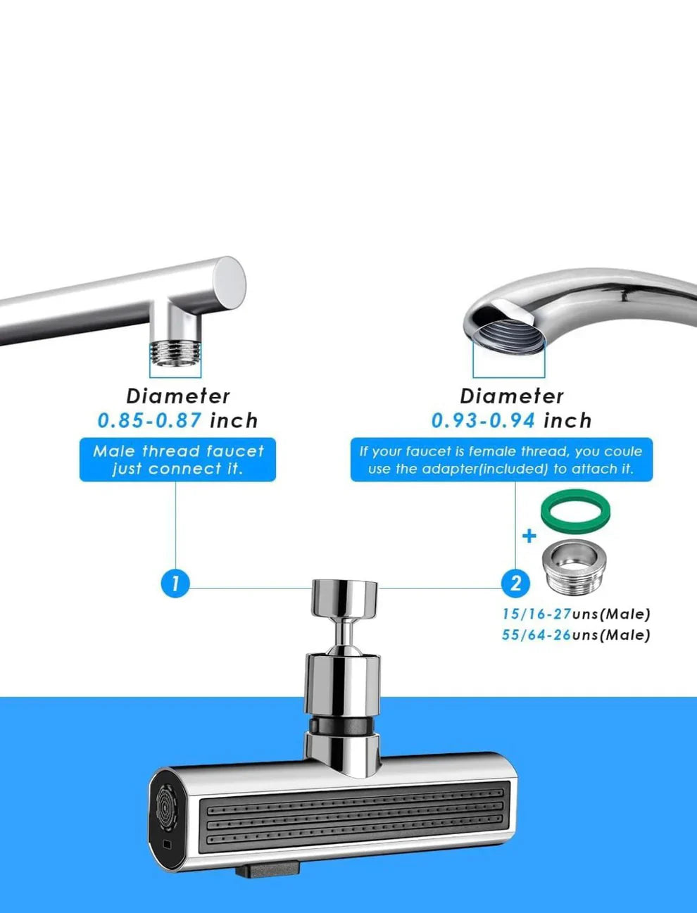 Globetrek° WaterfallFaucet: Snyggt Kök Vattenfall Kran