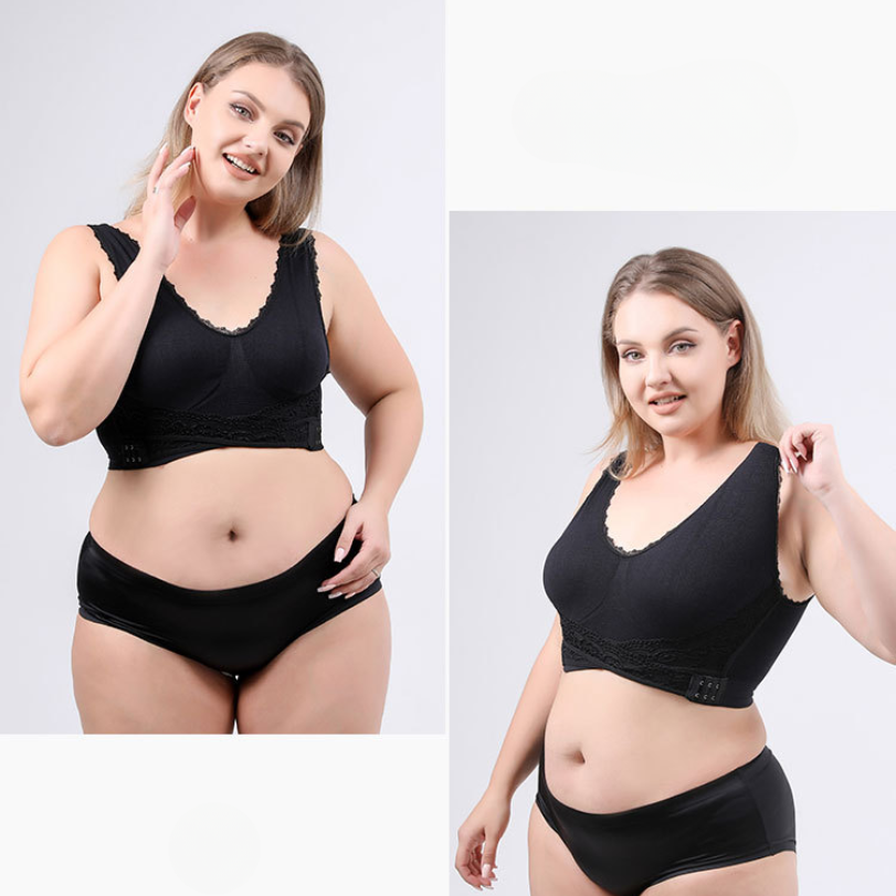 Icone™ LaceBra:  Tråd Gratis Främre Korsa Spets Hiss Behå