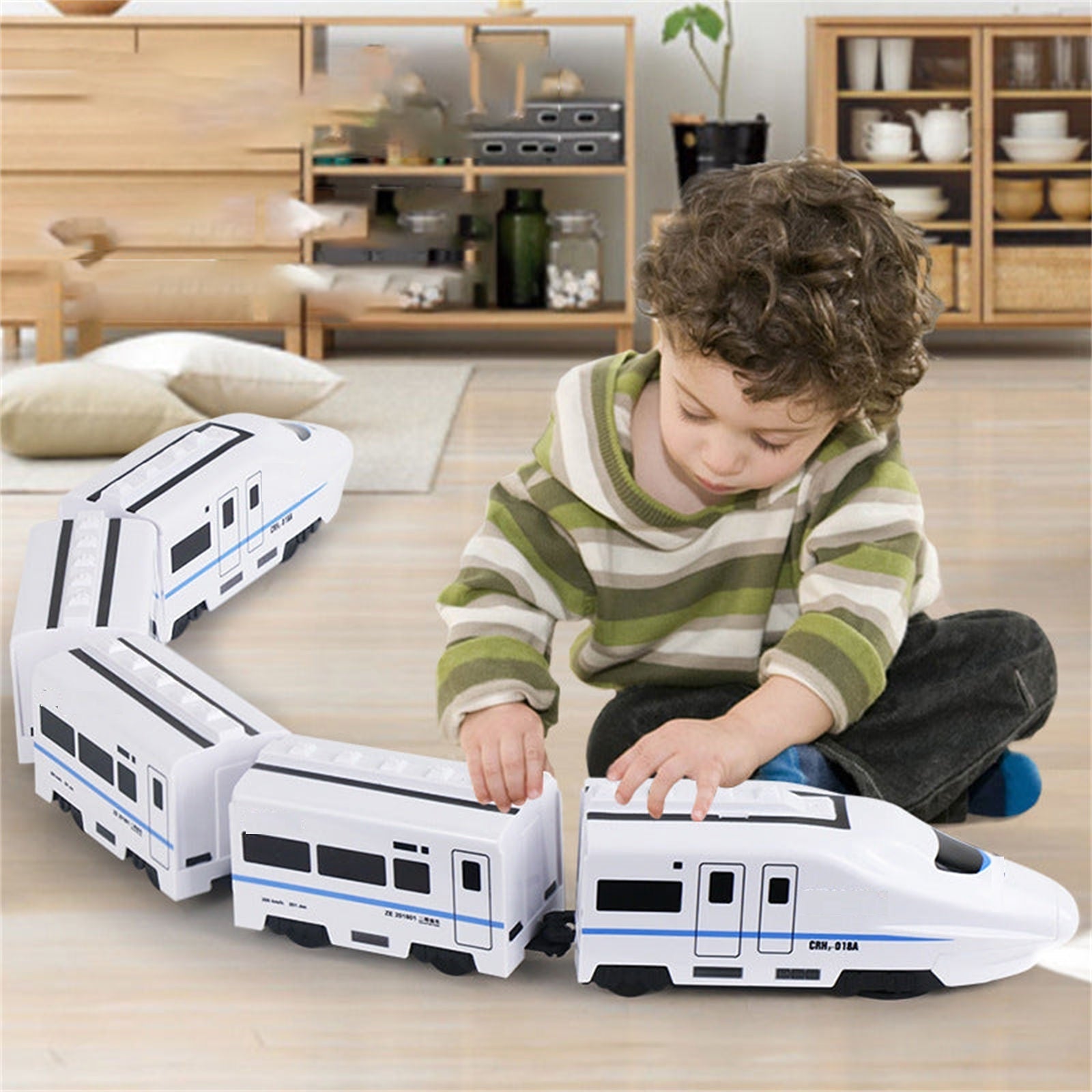 Kletshuts™ TrainToy: Interaktivt Barn Smart Kedja Tåg Leksak Set