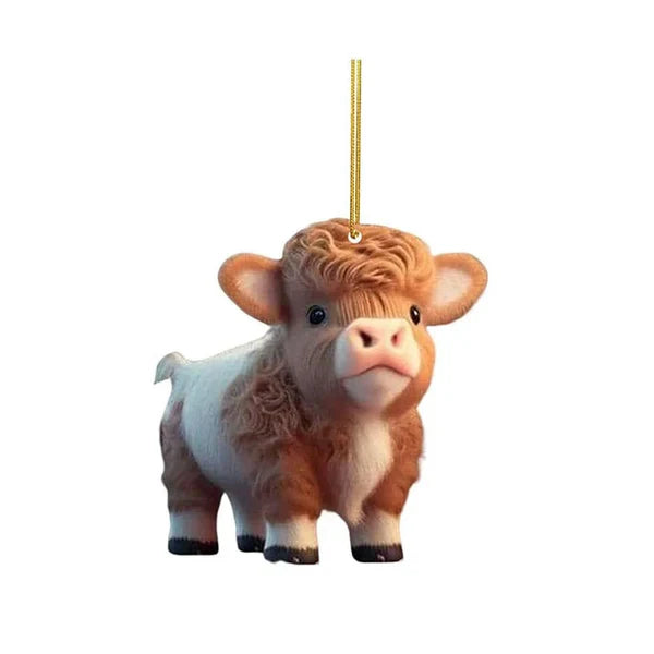 CowDecor - Tecknad Ko Jul Träd Dekoration