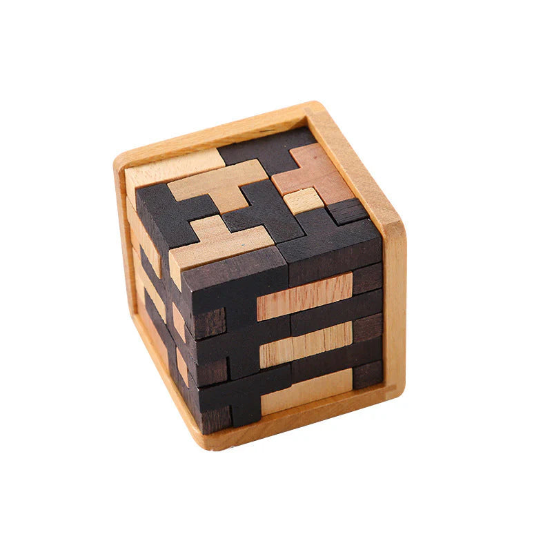 Kletshuts™ PuzzleCube: 3D Trä Rubics Pussel Kub