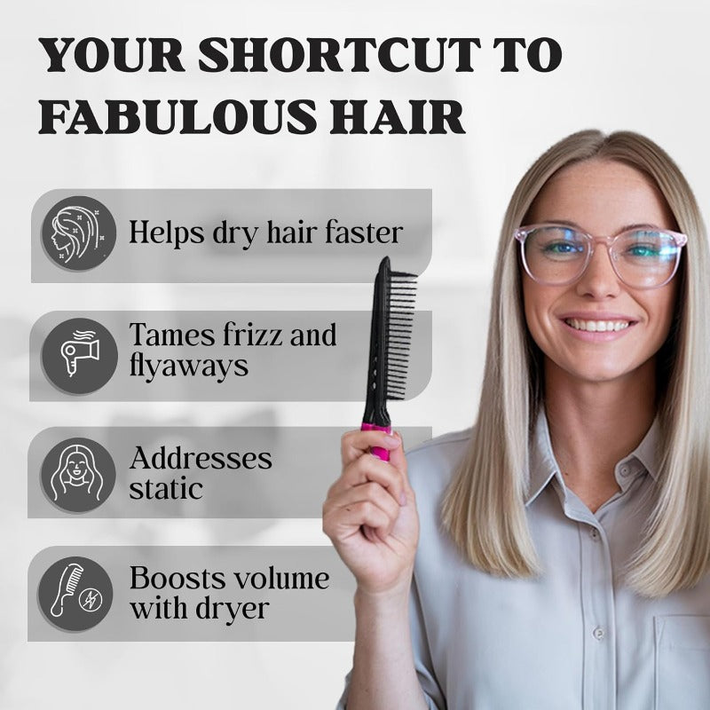 Rose® V-ShapedComb 1+1 GRATIS: V-Formad Hårstylingkam