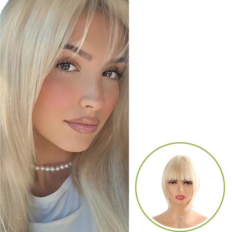 Rose® WigBangs 1+1 GRATIS: Sömlös Peruk Med Naturligt Utseende Luggförlängningar