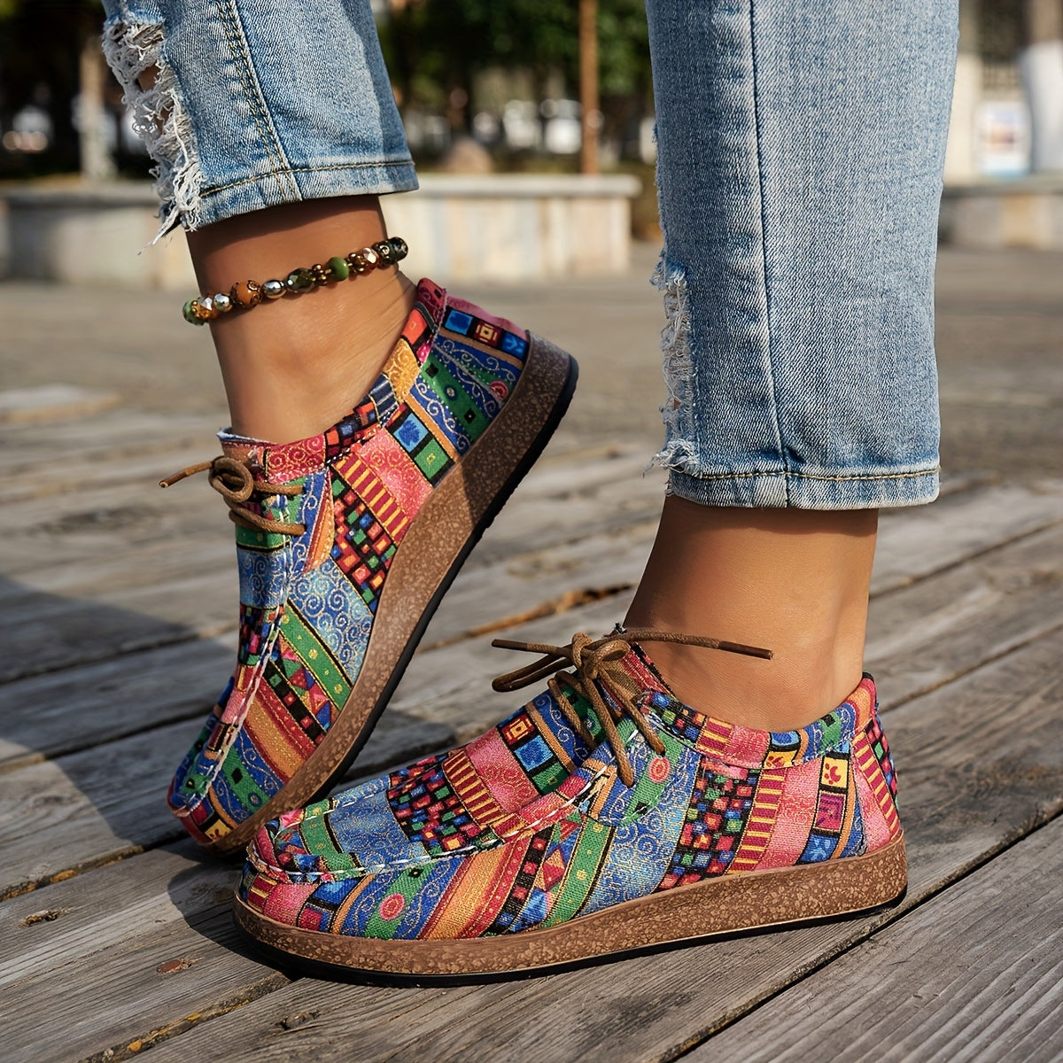 Happy™ ColorfulShoes: Snygg Modern Design Dam Skodon