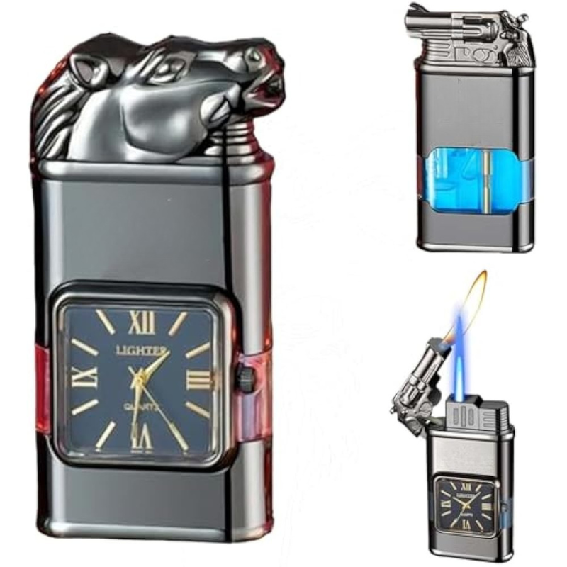 WatchLighter: Vintage Inspirerad Multifunktionell Dubbel Flamma Titta Tändare