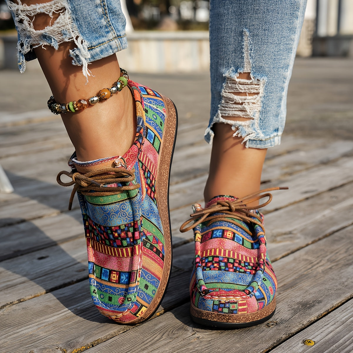 Happy™ ColorfulShoes: Snygg Modern Design Dam Skodon