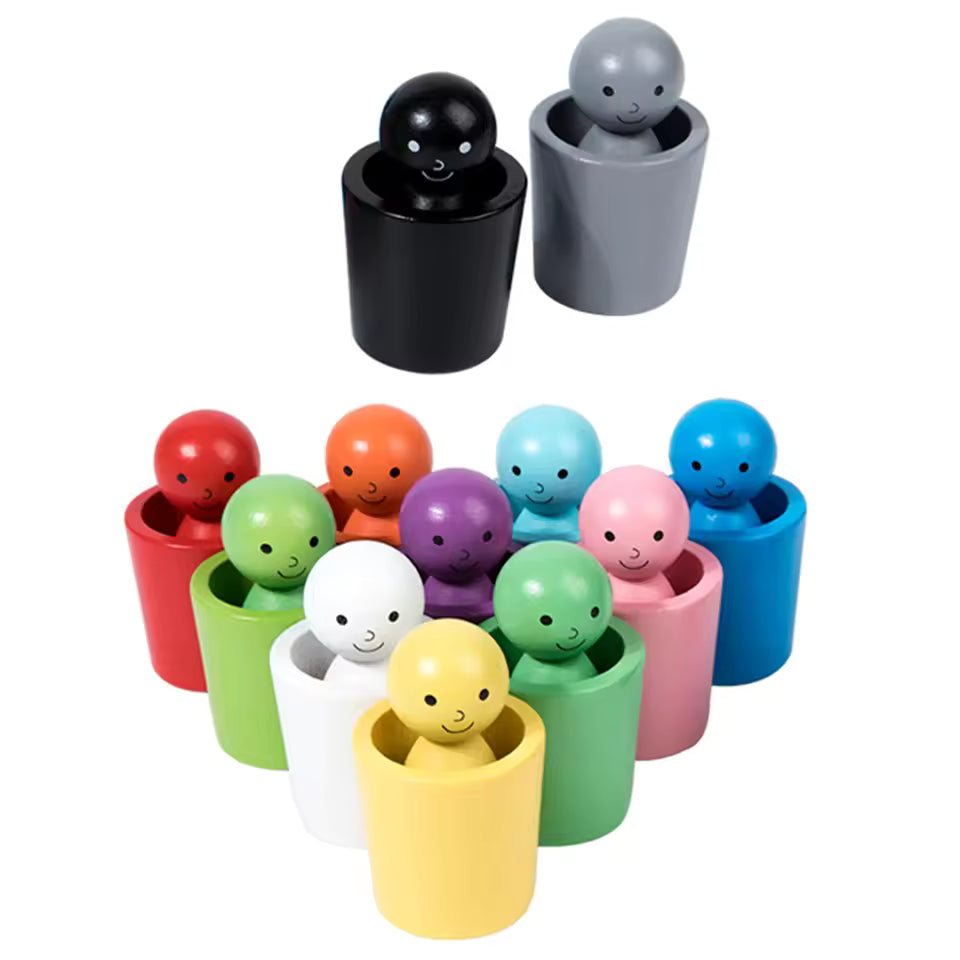 Kletshuts™ SortingCups: Utbildning Barn Färg Sortering Koppar Och Figur Spel