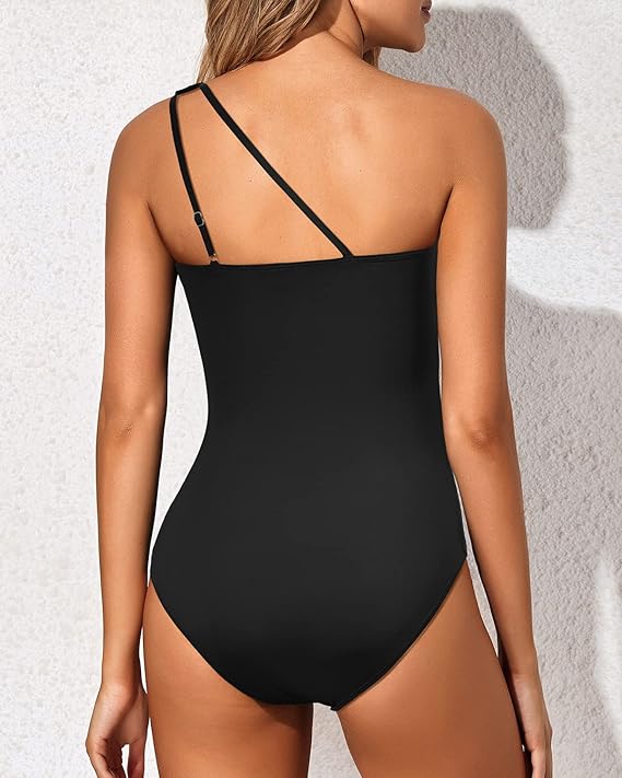 Icone™ StylishSwimsuit: Sido Rem En Axlad Stil Kurva Passform Baddräkt