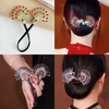 Rose® HairTie 1+1 GRATIS: Snygg Hårsnodd Elegant Vintage Kristallhästsvans Twisthållare