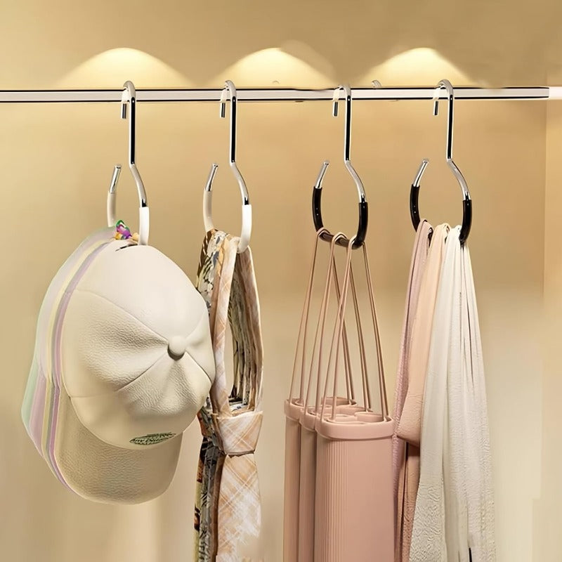 GlideHold® ClosetRing 10+10 GRATIS: Öppen Ring Platsbesparande Closet Hängare