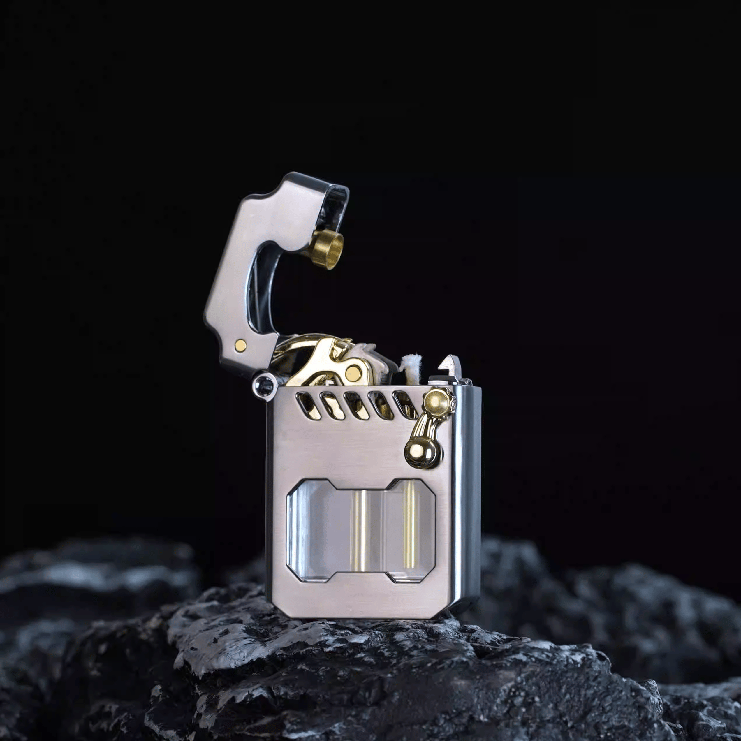 PowerLighter - Kraftfull Modern Design Vindskyddad Metalltändare