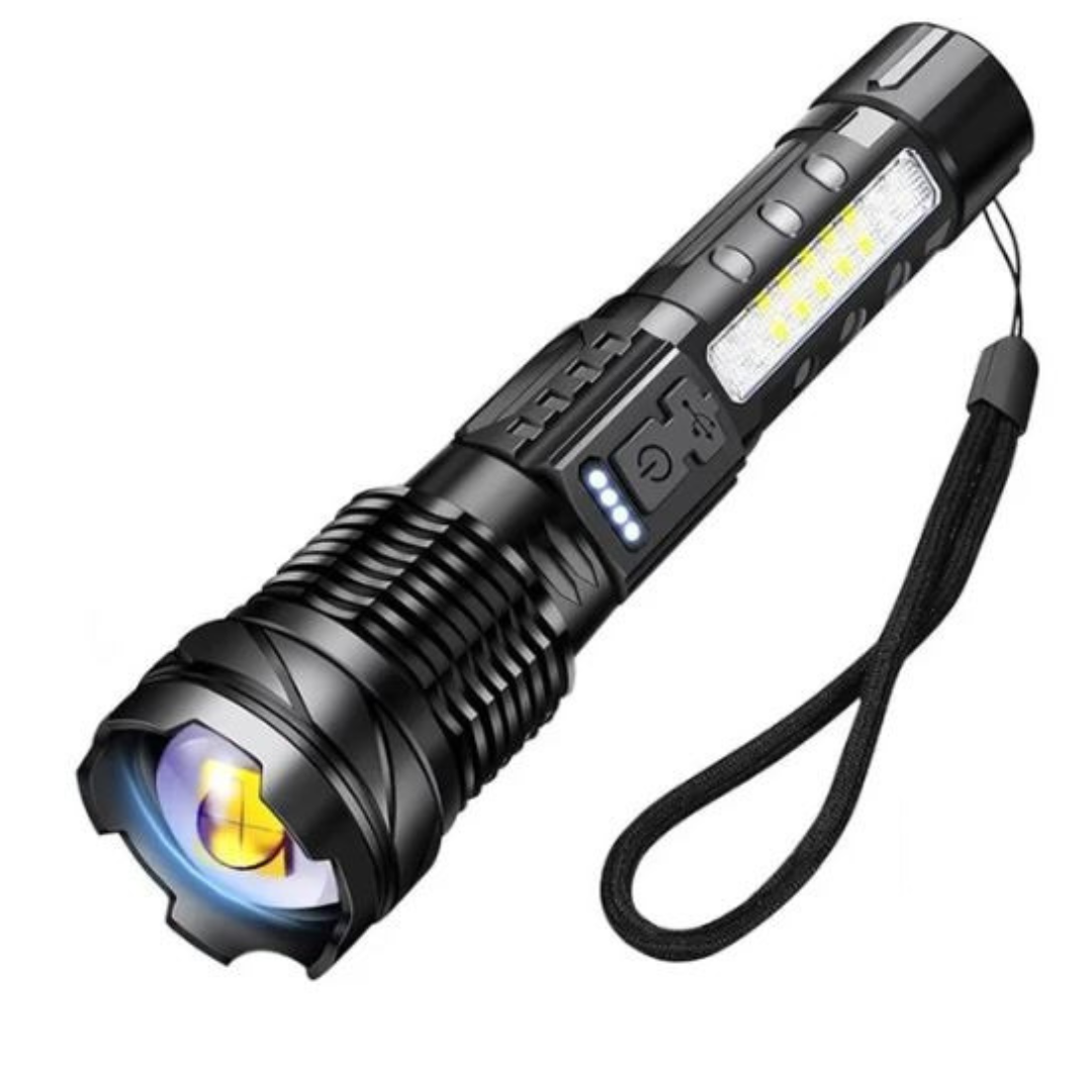 SuperFlashlight 1+1 GRATIS- Multifunktionell Uppladdningsbar Ficklampa