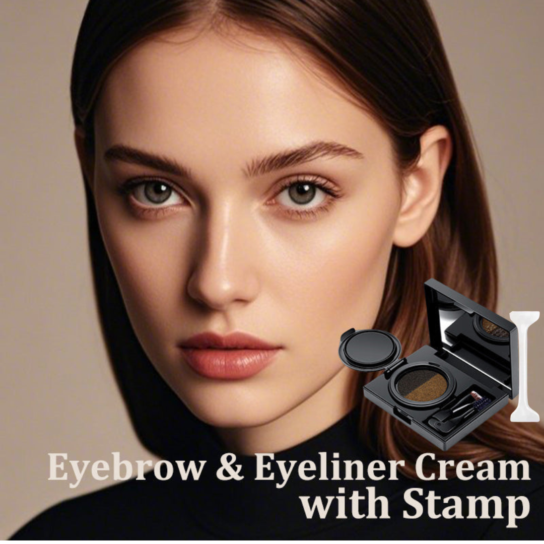 EyeStamp 1+1 GRATIS – Dubbelfärgad Eyeliner Och Ögonbryns Kräm Stämpel Set