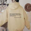 Icone™ DearHoodie: Hoodie Med Fram Och Baksida Tryck Budskap
