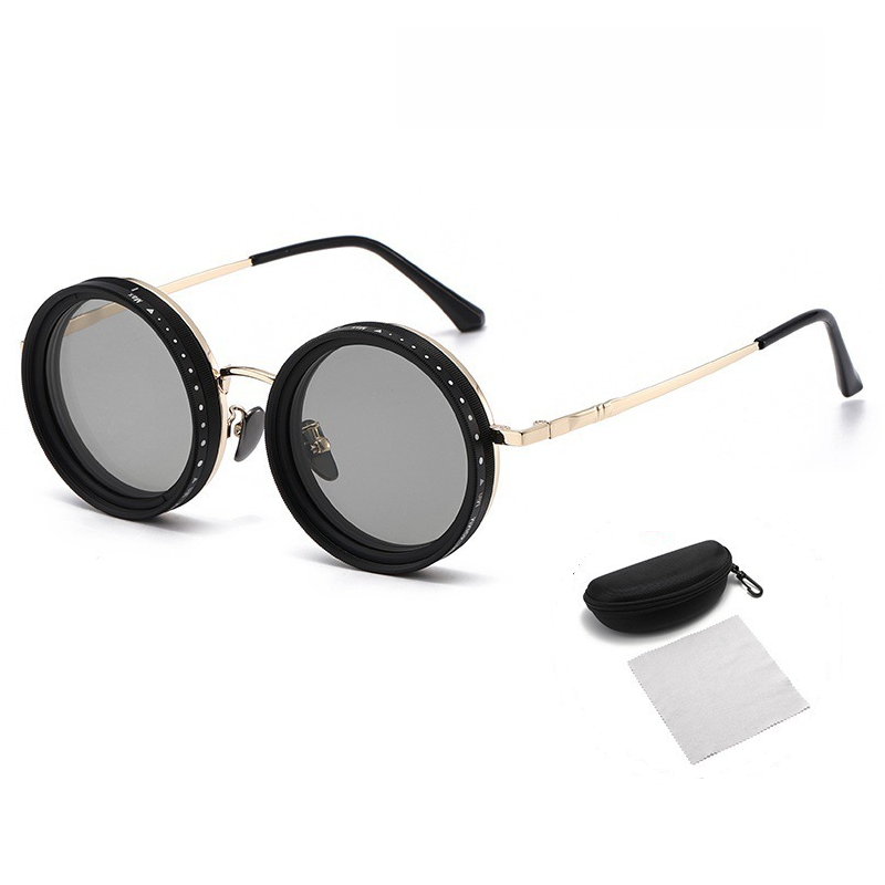 AdjustableSunglass: Starkt Till Svagt Ljus Justerbar Dimningssolglasögon Med Fodral