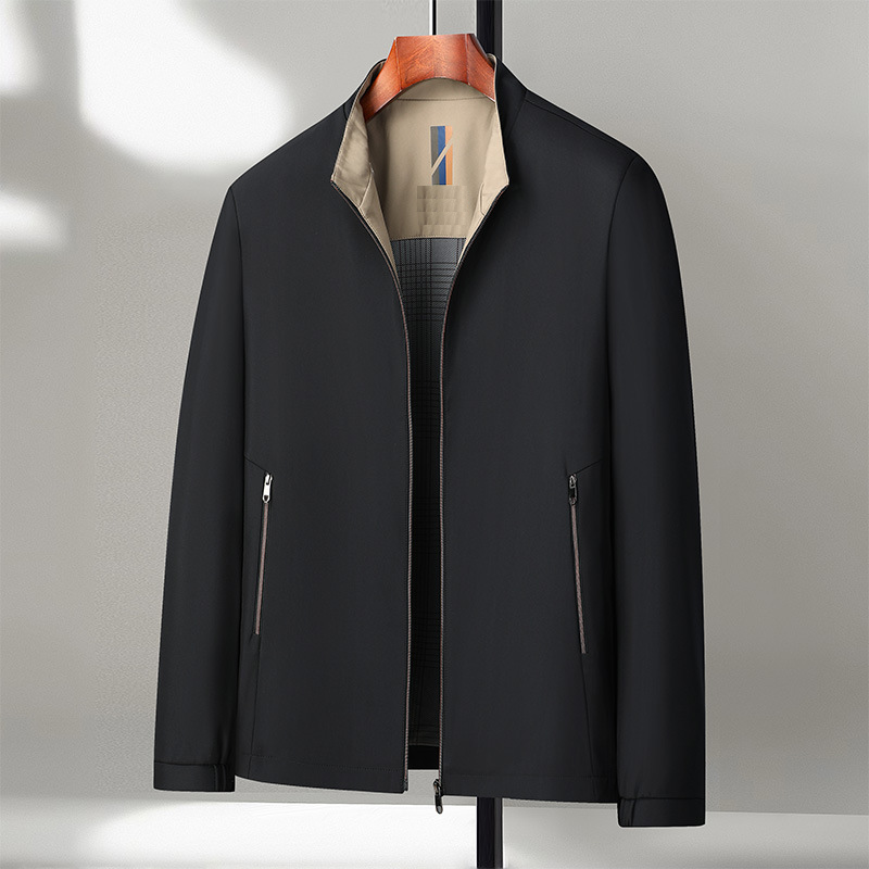 Icone™ CasualJacket: Stående Krage Casual Dragkedja Jacka För Män