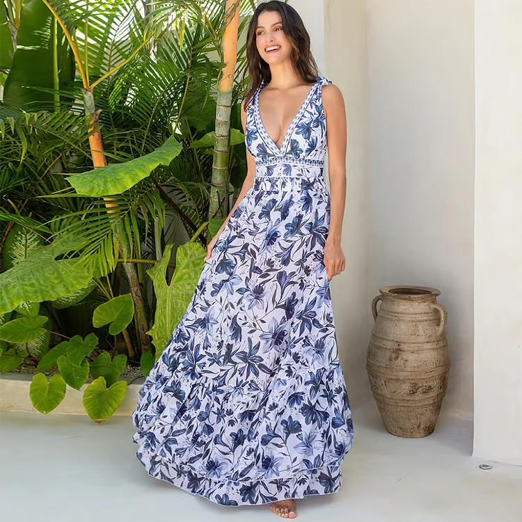 Icone™ BloomSet: Stilren Och Bekväm Blommig Baddräkt Med Kjol