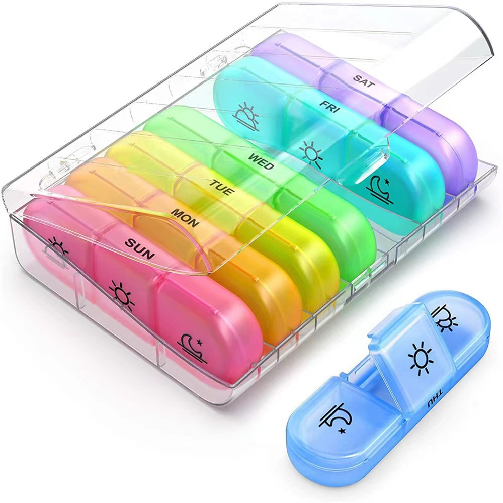PillOrganizer 1+1 GRATIS: Bärbar Pillerorganiserare Daglig Och Veckovis Medicinförvaring