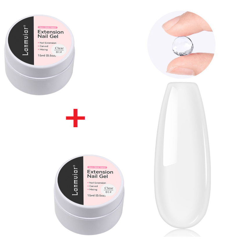 NailClear 1+1 GRATIS - 3 I 1 Transparent Nagelhärdare Och Förlängningsgel