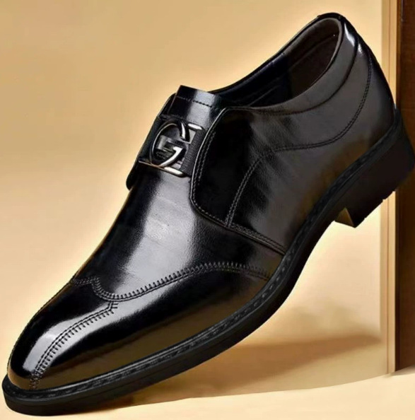 Happy™ ClassyShoes: Lyxiga Herr Läder Formella Spetsig Oxford Flott Skor