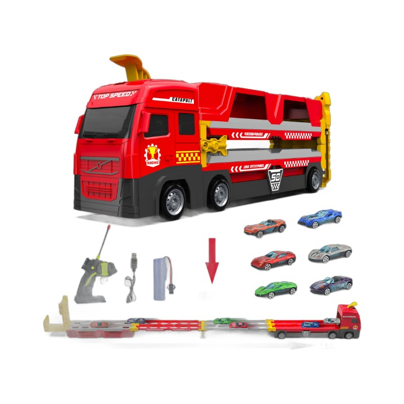 Kletshuts™ MegaTruck - Mega Hauler Lastbil Med Utskjutning Racerbana