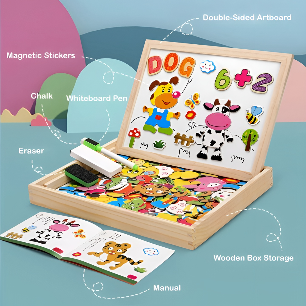 Kletshuts™ SketchBoard: Rolig Interaktiv Barn Magnetisk Skiss Tavla