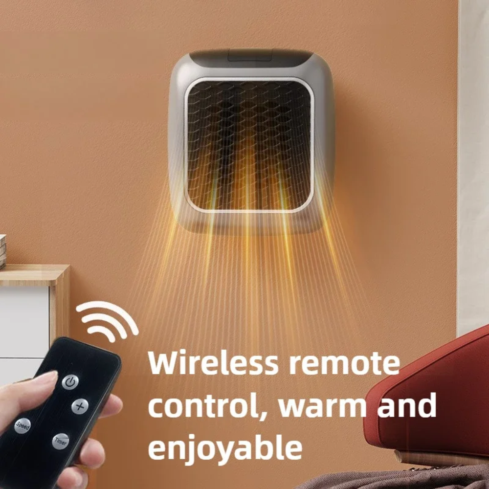 Globetrek° PortableHeater: Bärbar Energi Effektiv Plug-In Vägg Monterad Värmare