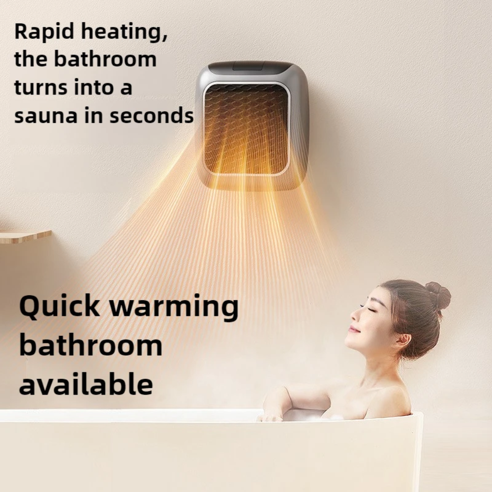 Globetrek° PortableHeater: Bärbar Energi Effektiv Plug-In Vägg Monterad Värmare