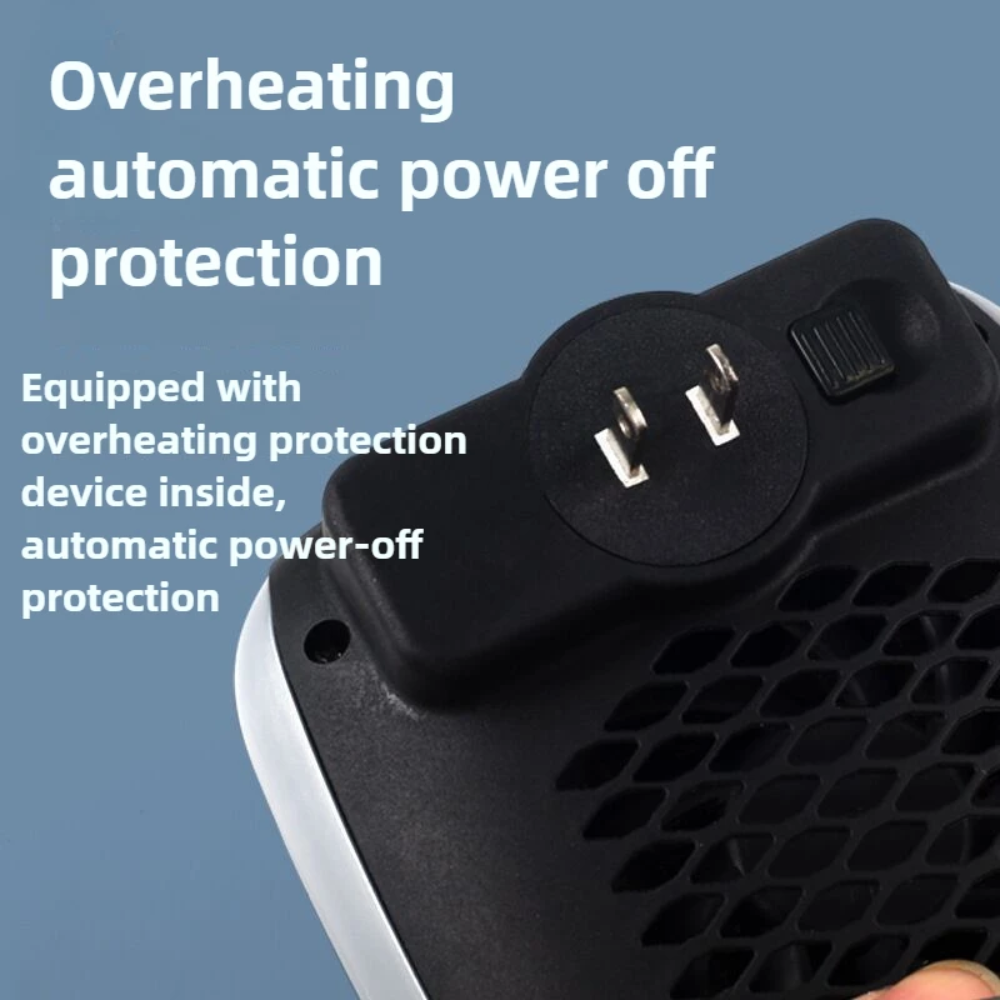 Globetrek° PortableHeater: Bärbar Energi Effektiv Plug-In Vägg Monterad Värmare