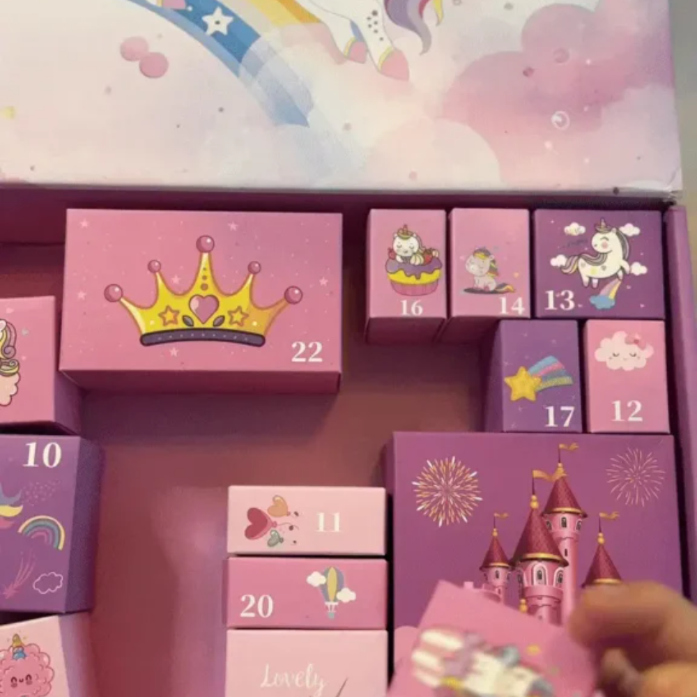 Kletshuts™ UnicornAdvent: Kul Kreativt Jul Enhörning Advent Kalender