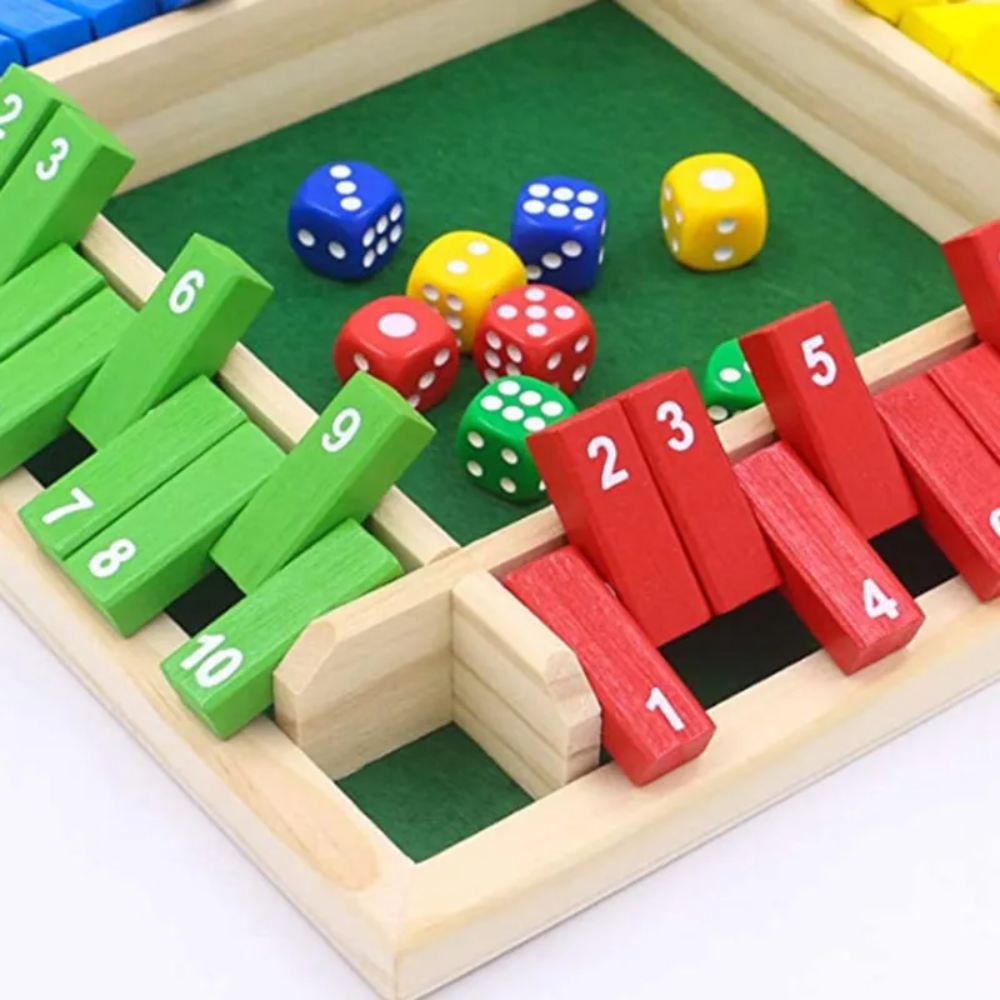 Kletshuts™ Woodys  - Roligt Interaktivt Familje Shut The Box Brädspel