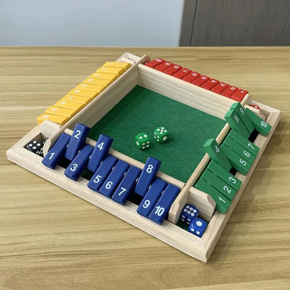 Kletshuts™ Woodys  - Roligt Interaktivt Familje Shut The Box Brädspel