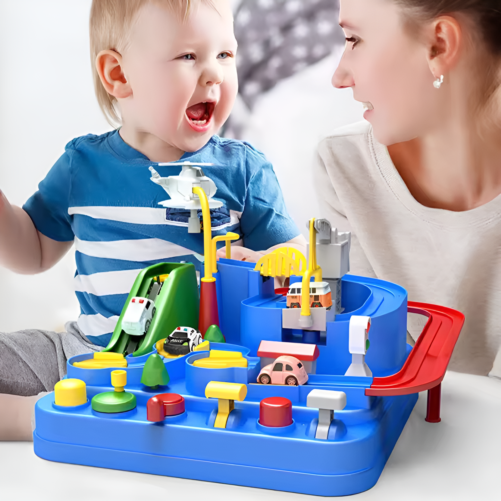 Kletshuts™ AdventureTrack: Interaktiv Utbildningsbar Bil Äventyr Spår