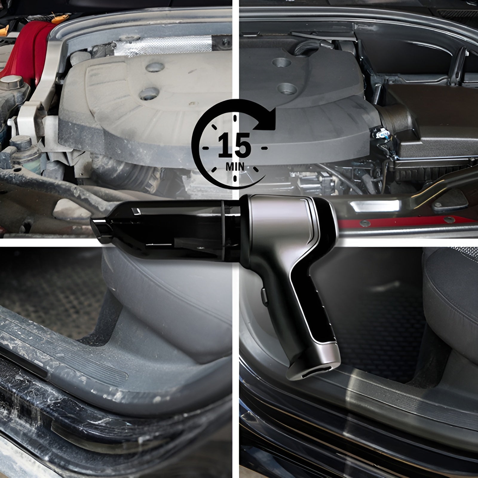 Cleaner Pro° VacuumCleaner: Bärbar Luft Blåsare Och Dammsugare