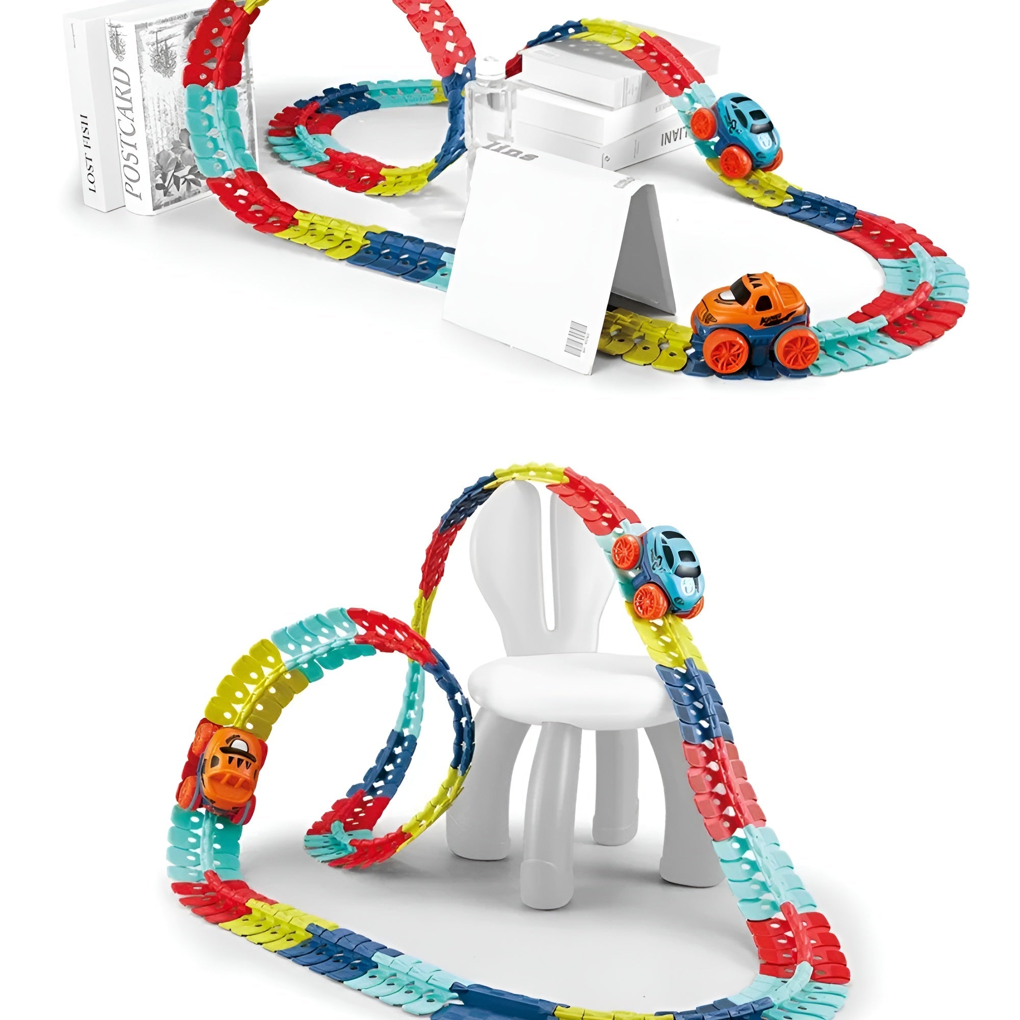 Kletshuts™ RaceTrack: Pedagogisk Rolig Kreativ Flexibel Racerbilsbana