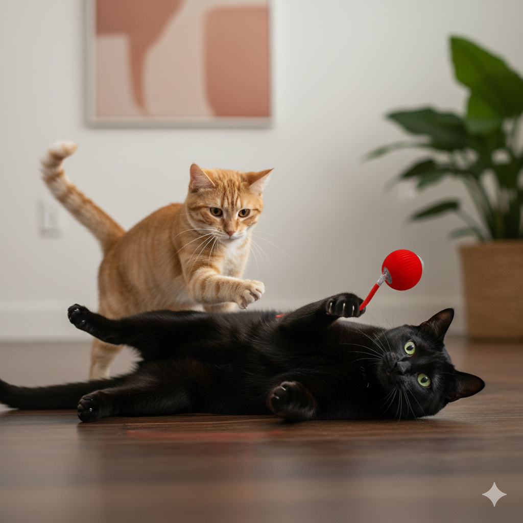 Catfri® CatBall: Automatisk Interaktiv Kul Katt Jagar Boll