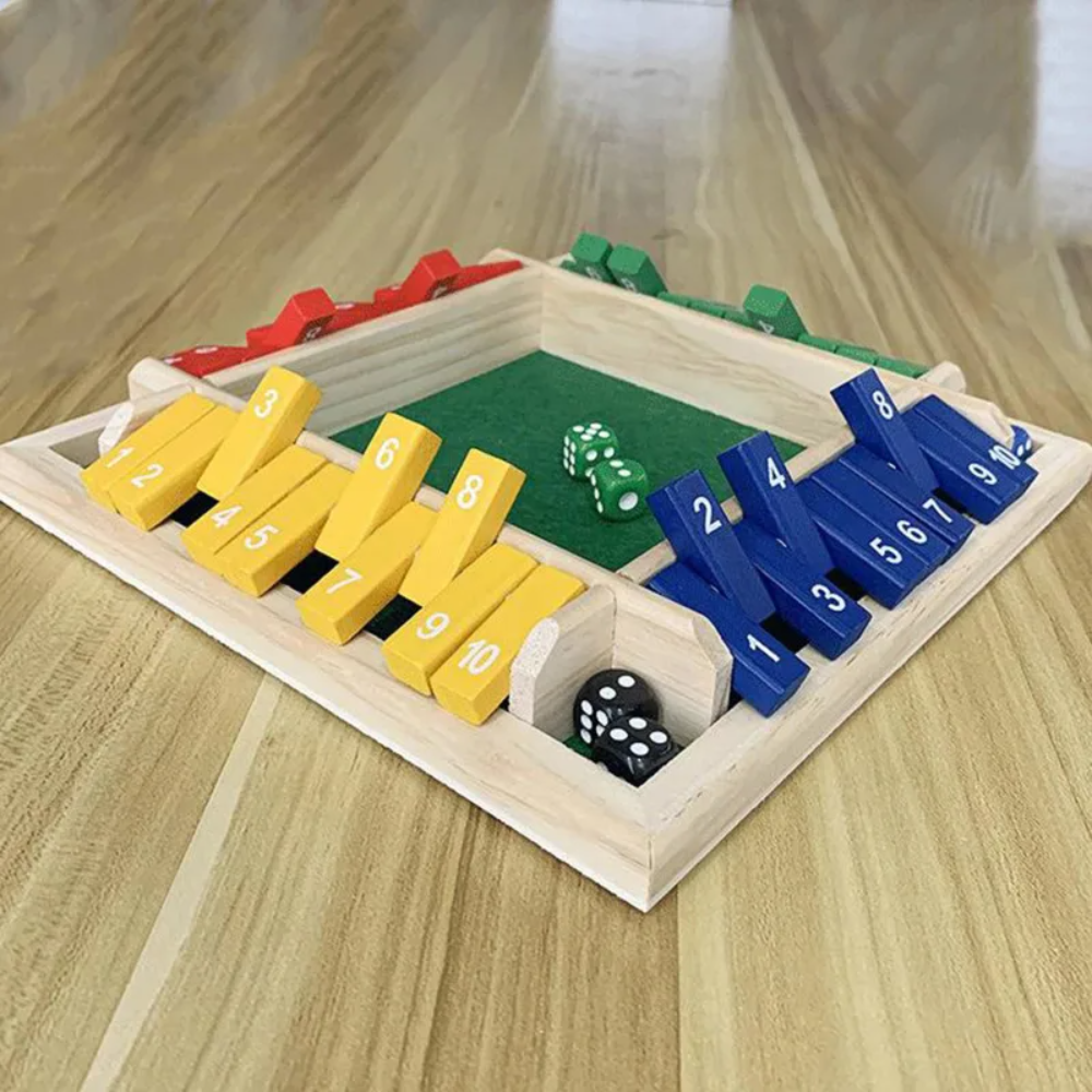 Kletshuts™ Woodys  - Roligt Interaktivt Familje Shut The Box Brädspel
