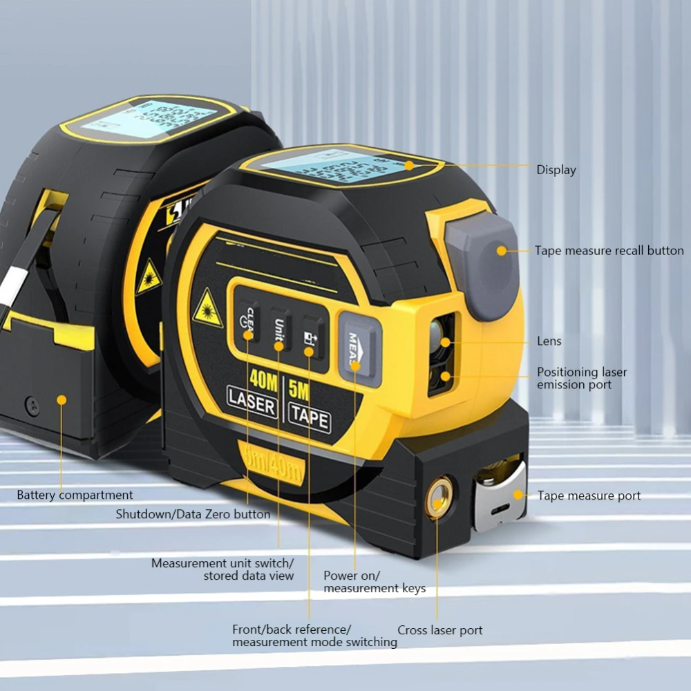InfralaserTape - 3-In-1 Infrarött Lasermåttband