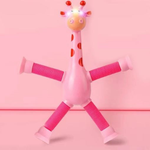 Kletshuts™ StretchyGiraffe: Teleskopisk Stretchig Giraff Leksak Med Sugkopp