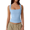 Icone™ TankTop 1+1 GRATIS: Dam Fyrkantig Hals Ärmlös Linne