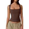Icone™ TankTop 1+1 GRATIS: Dam Fyrkantig Hals Ärmlös Linne