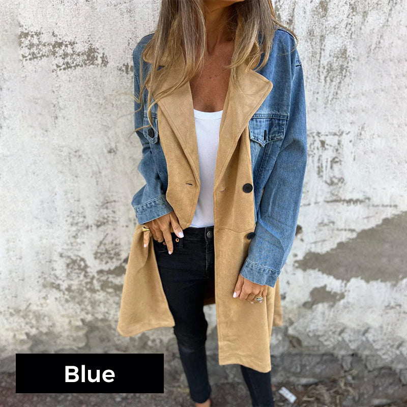 Icone™ LongCoat: Medellång Trenchcoat Med Snygg Krage Och Fickor