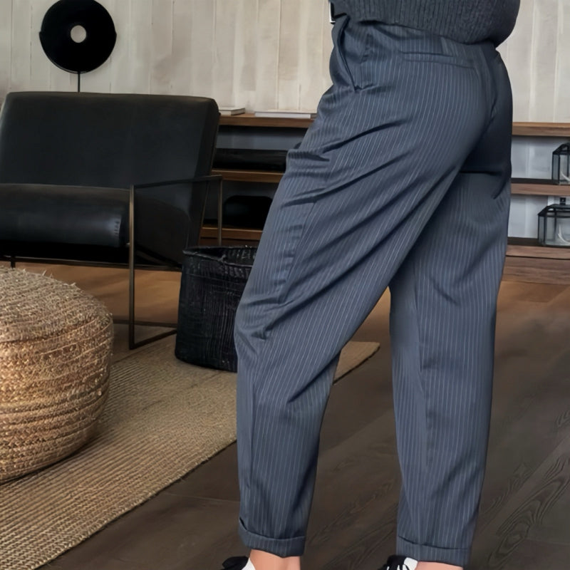 Icone™ ClassyPants: Klassisk Rak Passform Hög Midja Dambyxor