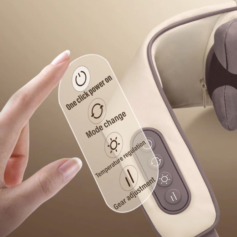 NeckMassager: Lugnande Värme Avkopplande Nack-Och Axelmassageapparat
