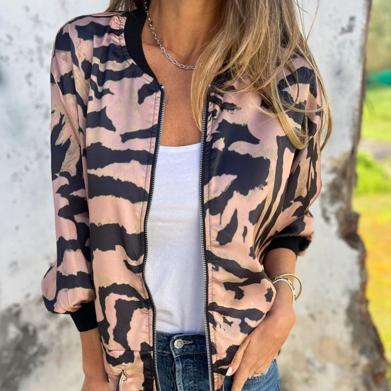 Icone™ ZebraJacket: Elegant Stilren Zebramönster Jacka